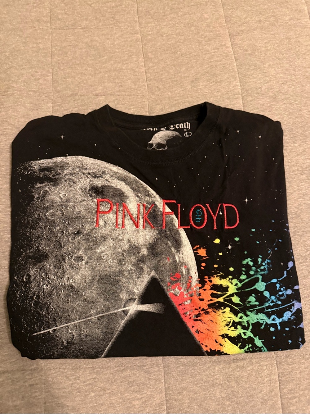Pink Floyd Black Graphic Short Sleeve Tee - Dark Side of the Moon - Picture 7 of 7